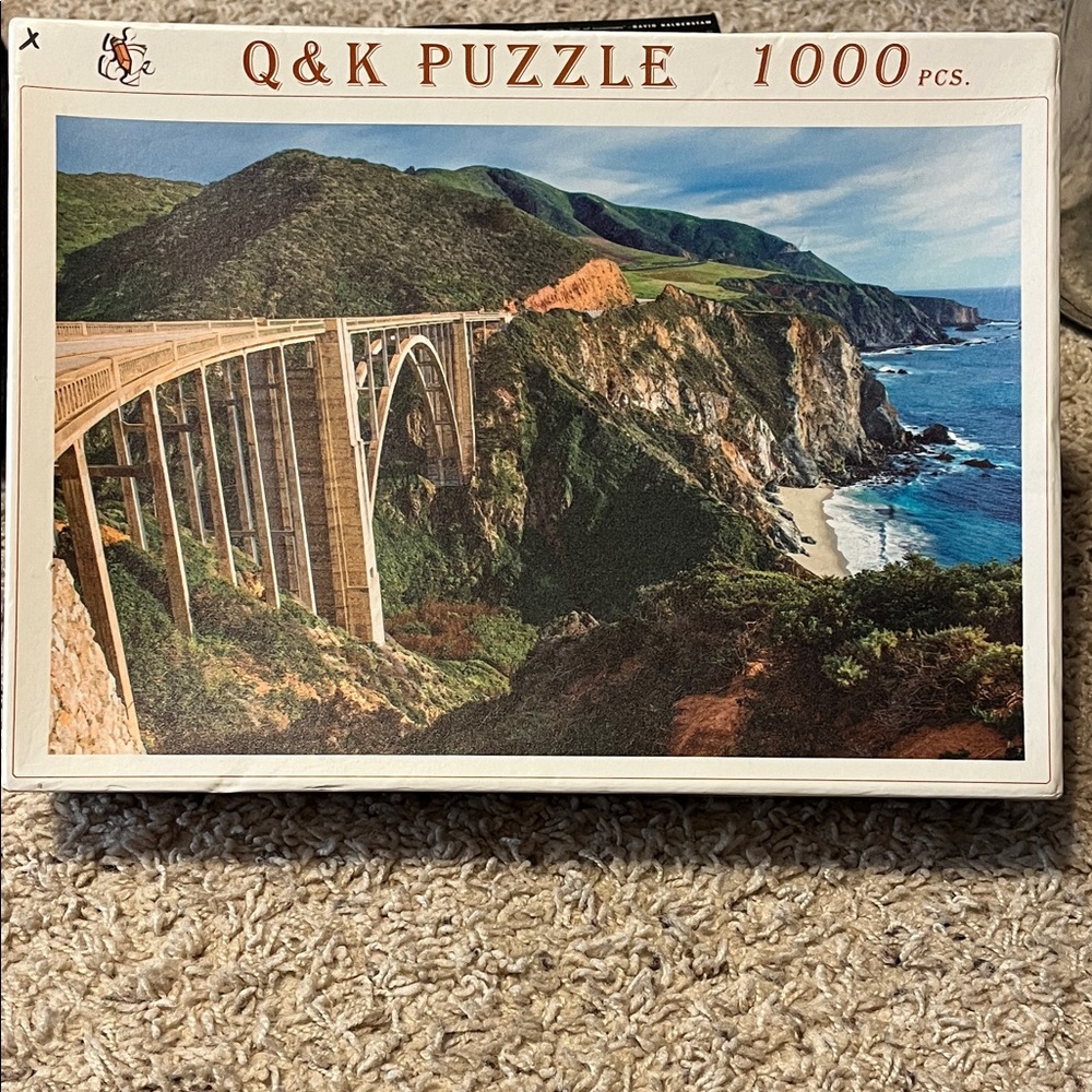 Q&K Big Sur Jigsaw Puzzle 1000 Pieces Complete